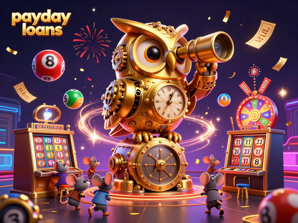 Engage with payday loans while exploring vibrant casino fun, colorful elements, and dynamic visuals.