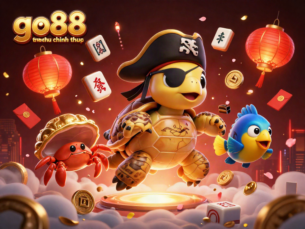 Engage in the excitement of go88 trang chu chinh thuc with vibrant casino-themed visuals featuring animated characters.