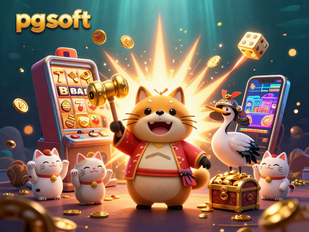 Experience the excitement of pg soft slots with a dynamic scene of fortune characters and casino elements.