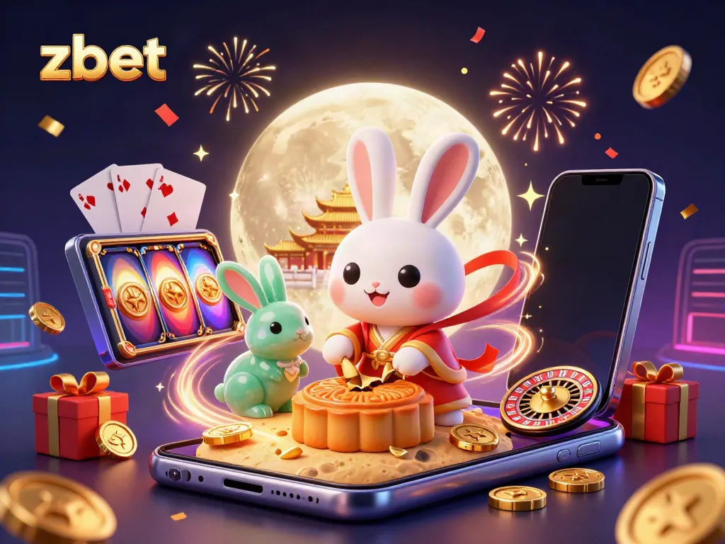 Experience gaming excitement with zbet's immersive 3D casino scene, featuring engaging characters and dynamic slot game elements.