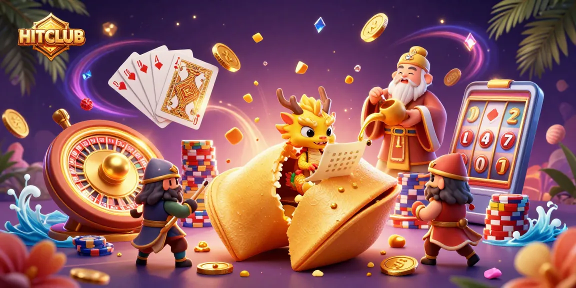Experience HITCLUB's vibrant casino atmosphere with gold coins cascading in this dynamic illustration.