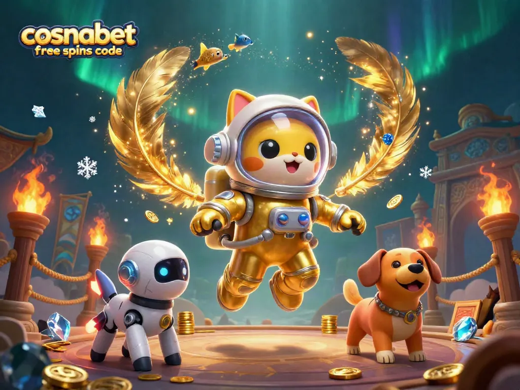 Activate the cosmobet free spins code to unlock exciting gaming adventures with vibrant casino visuals.